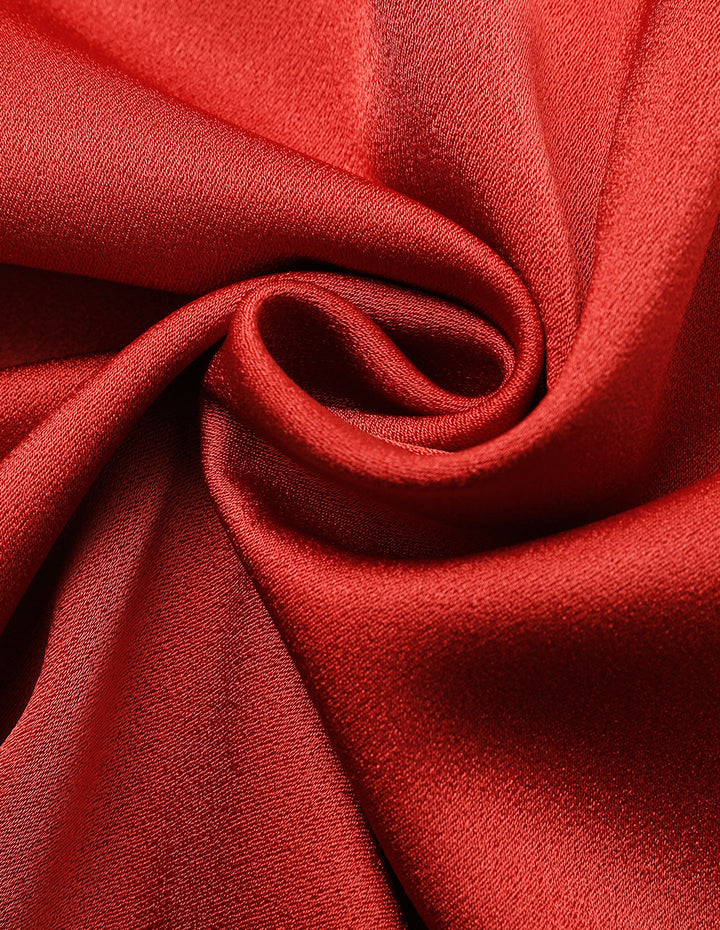 MARYLING Brick Red Pencil Skirt