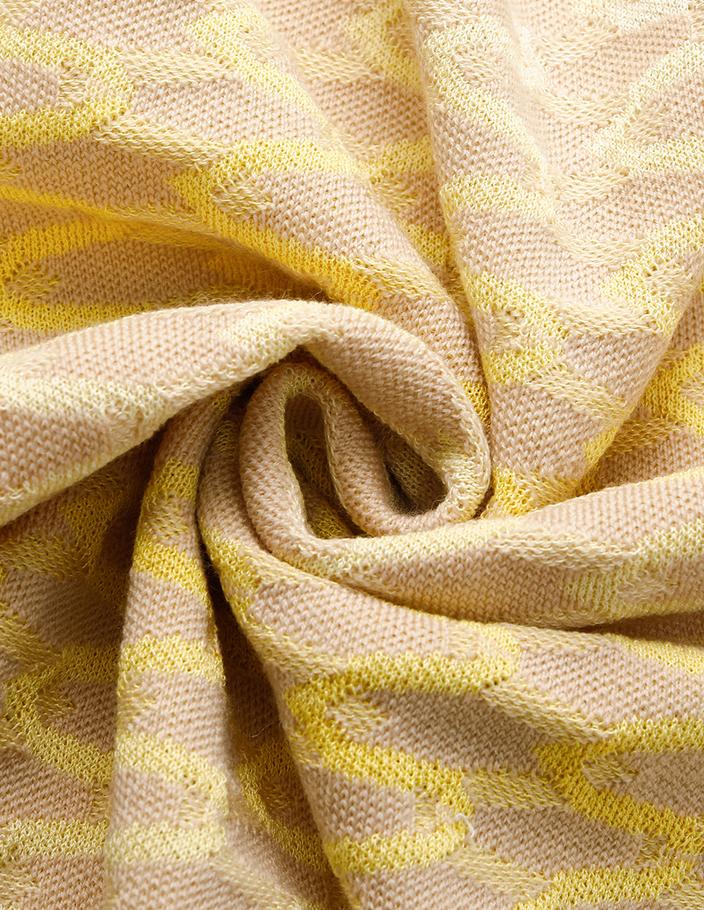 MARYLING Gradient Yellow V-Neck Long Sleeve Knit Cardigan