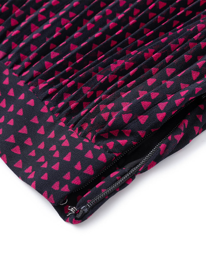 MARYLING Pleated Printed Skirt