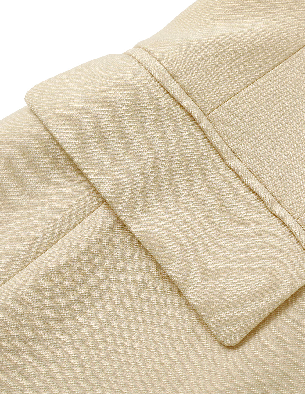 MARYLING Sand Double-Breasted Mid-Sleeve Blazer