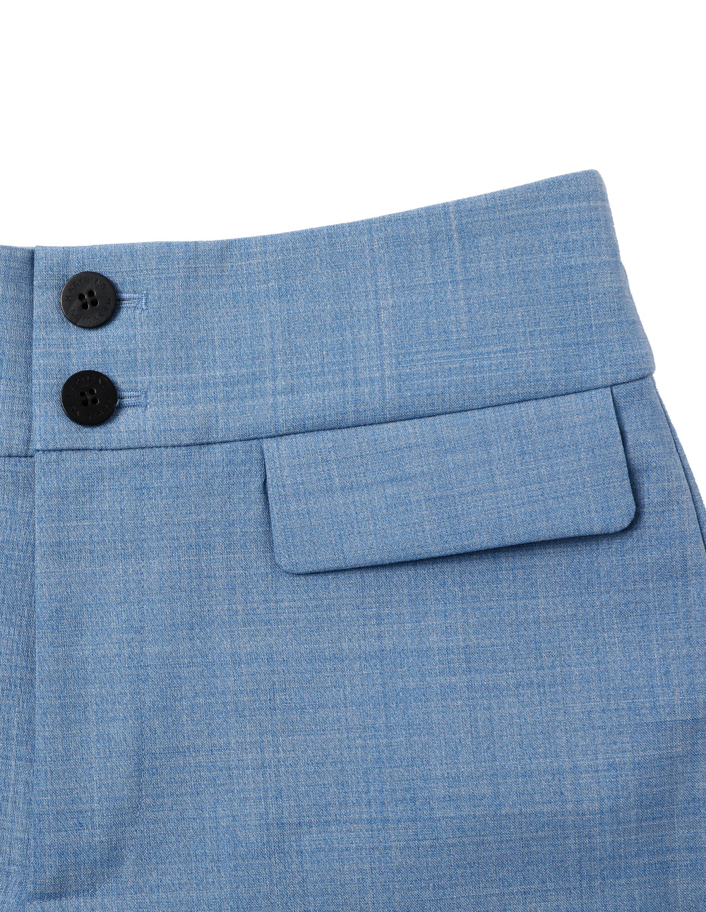 MARYLING Mist Blue Wide-Waisted Embellished Wide-Leg Pants