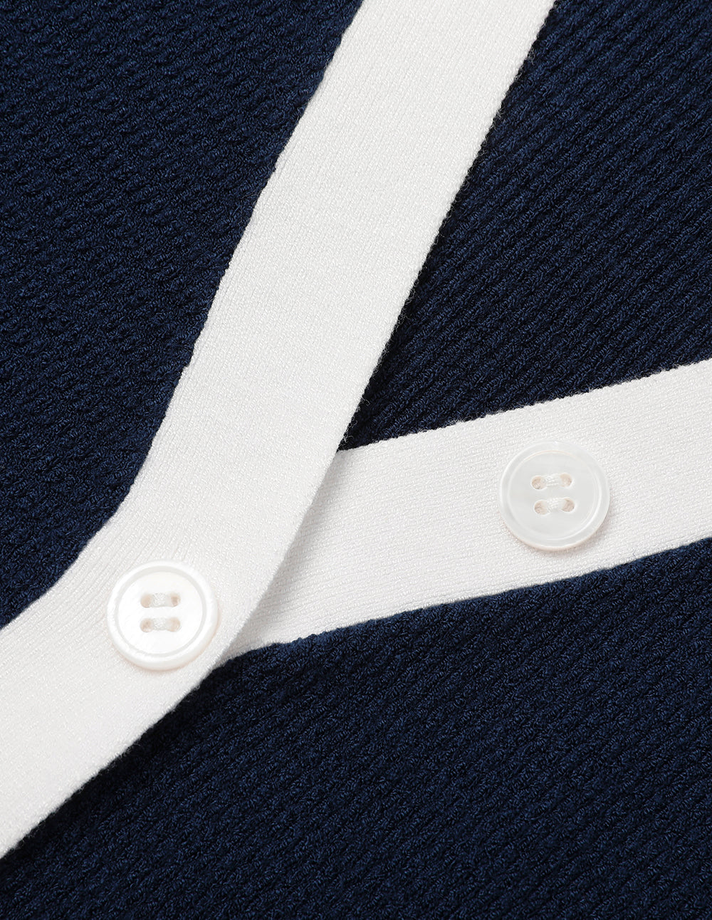 MARYLING Navy Long Sleeves Knitted Cardigan