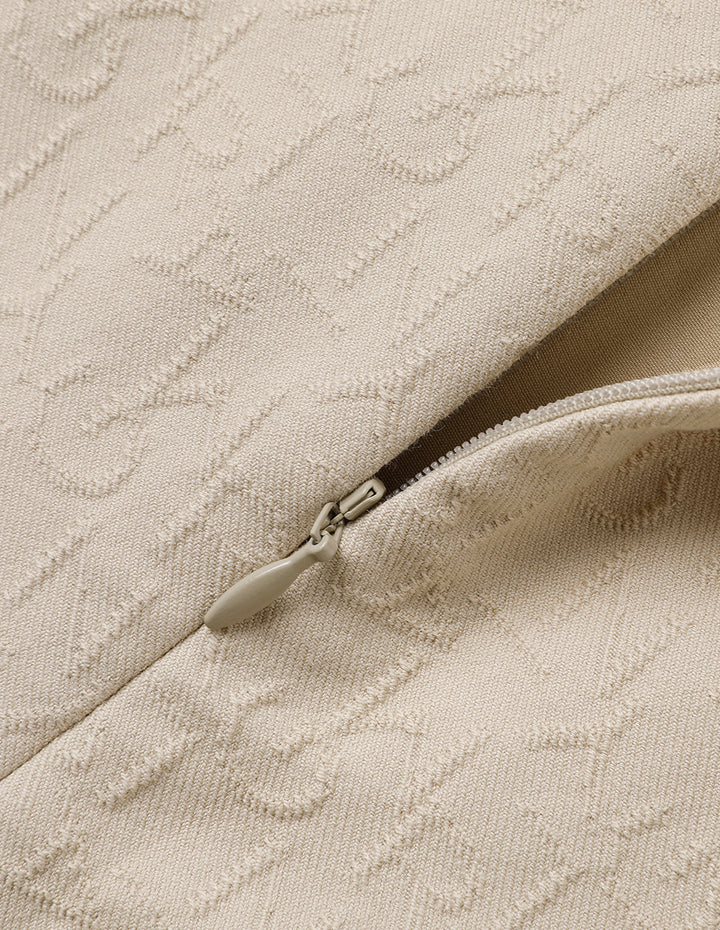 MARYLING Logo Jacquard Half Sleeve Dress