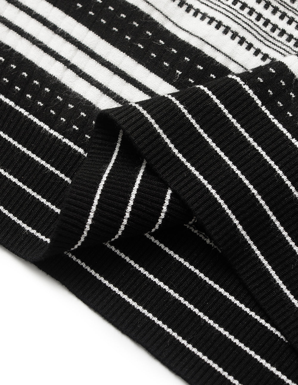 MARYLING Off-shoulder Short-sleeve Striped Sweater