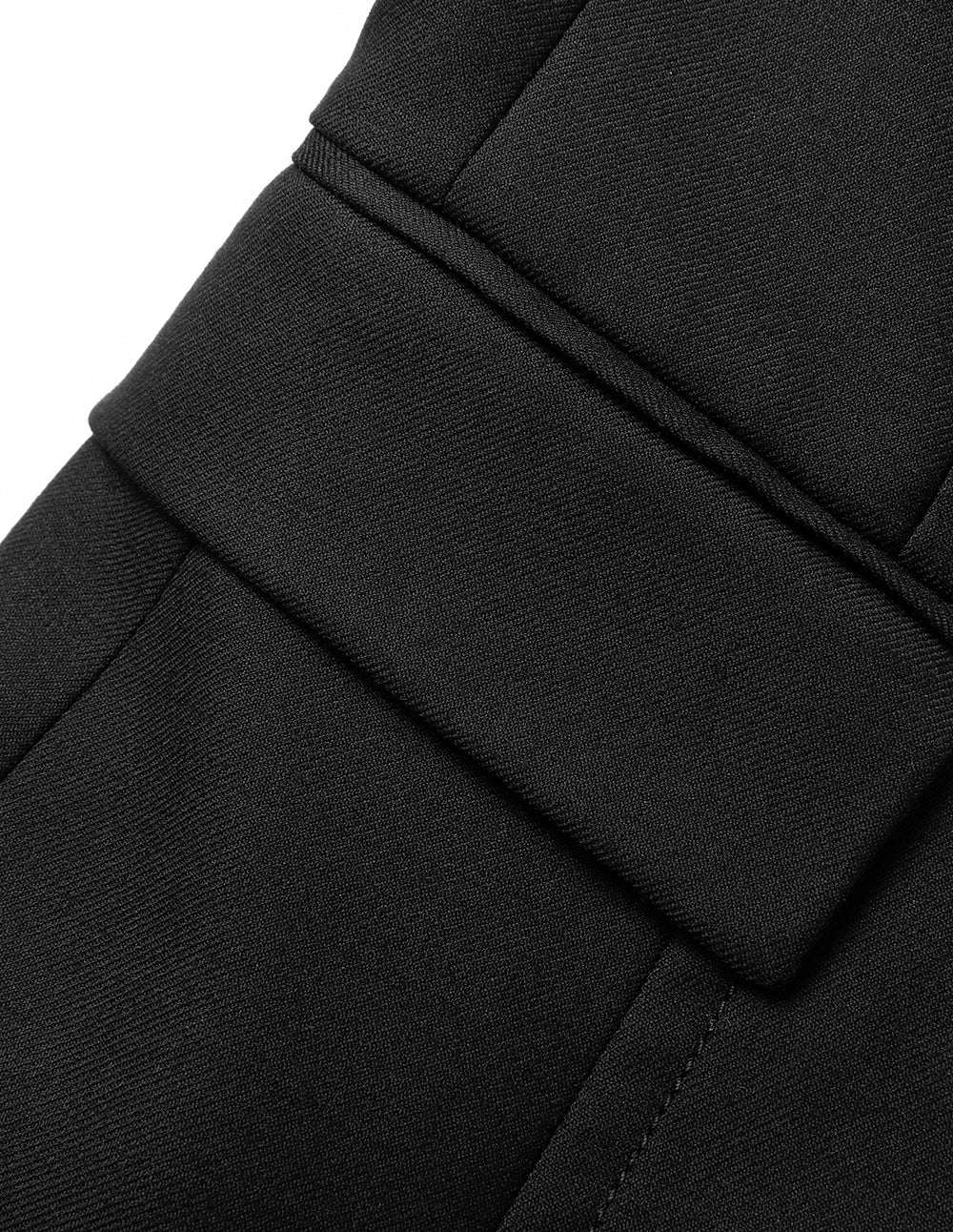 MARYLING Black Double-Breasted Faux Wool Blazer