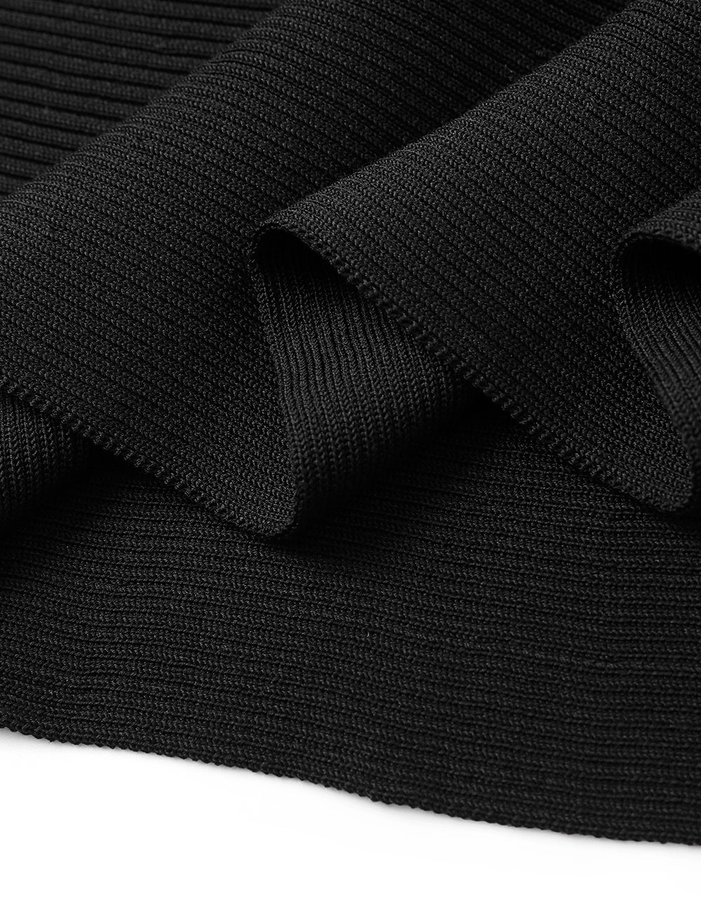 MARYLING Black Fishtail Knitted Dress