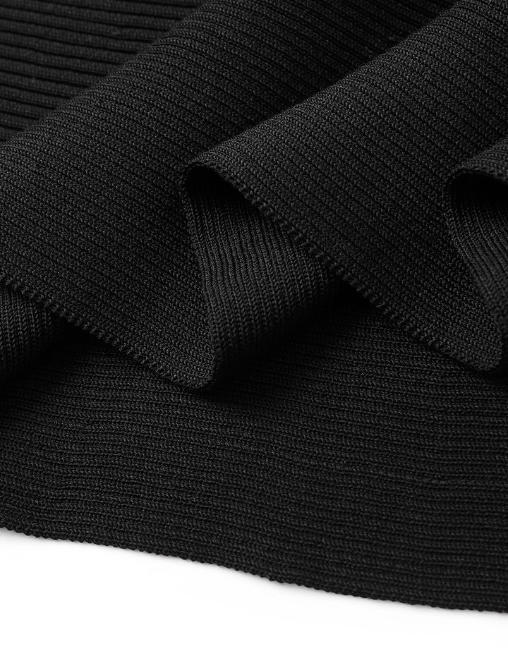 MARYLING Black Fishtail Knitted Dress