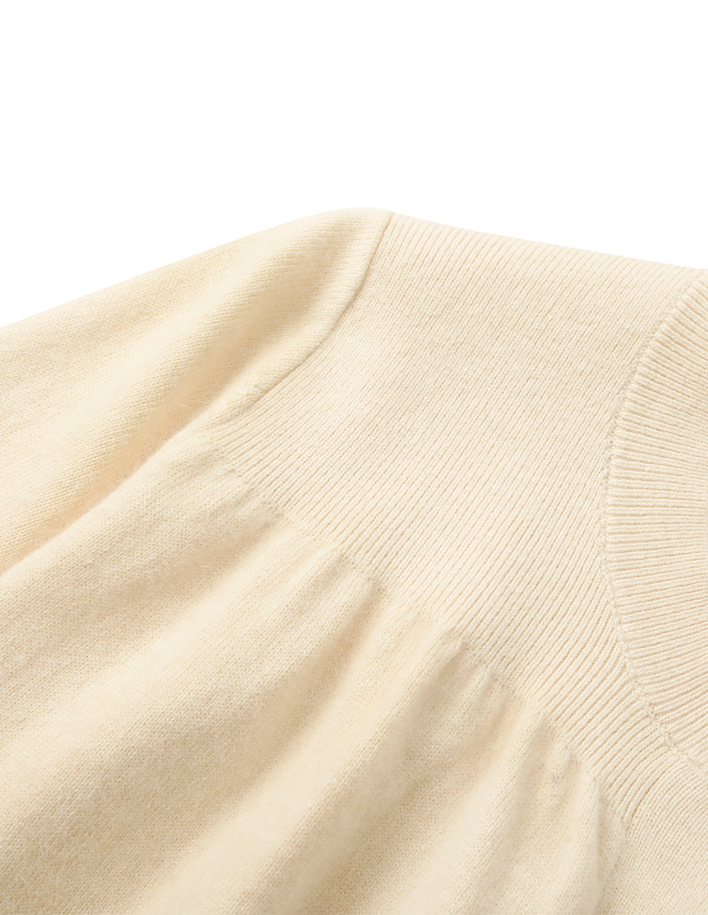 MARYLING Cream Mandarin Collar Fitted Knit Cardigan