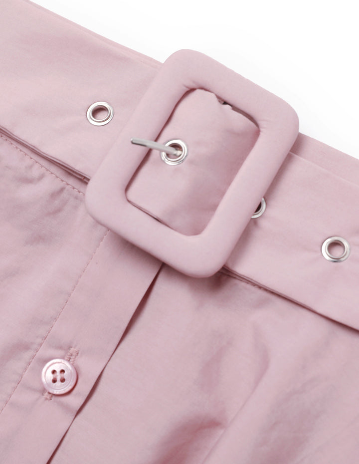 MARYLING Pink Umbrella-Shaped Large A-Hem Skirt