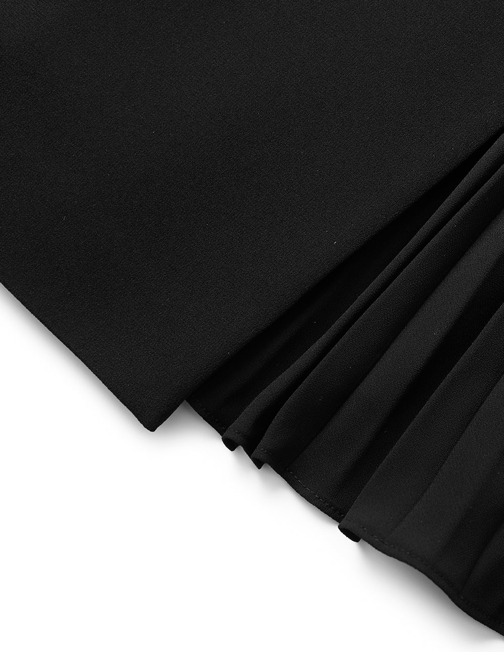 MARYLING Lapel Asymmetric-Pleated Wrap Front Blazer