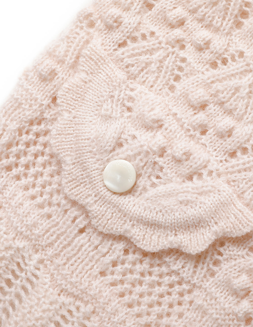 MARYLING Light Pink V-Neck Knitted Cardigan