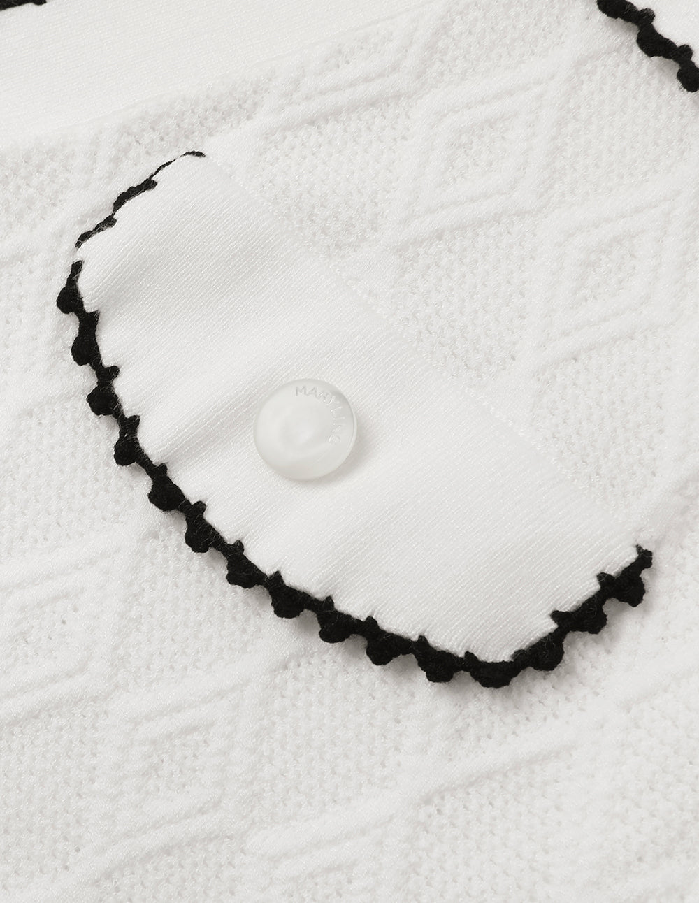 MARYLING Contrast Colour Polo Knitted Jumper