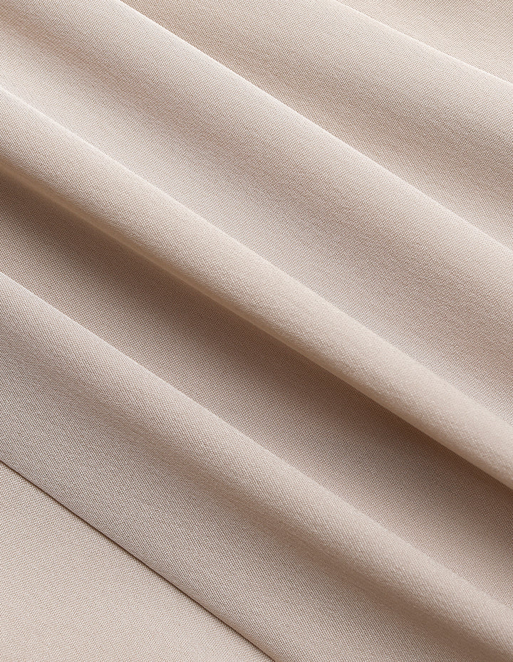 MARYLING Lapel Long-Sleeve Button Silk Blouse