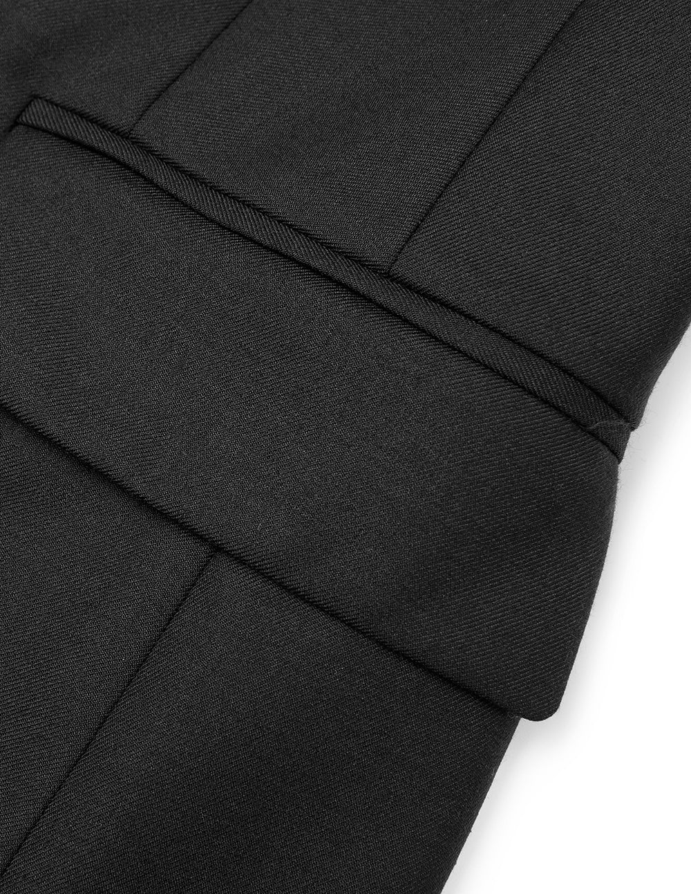 MARYLING Black Peaked Lapel Double-Breasted Blazer