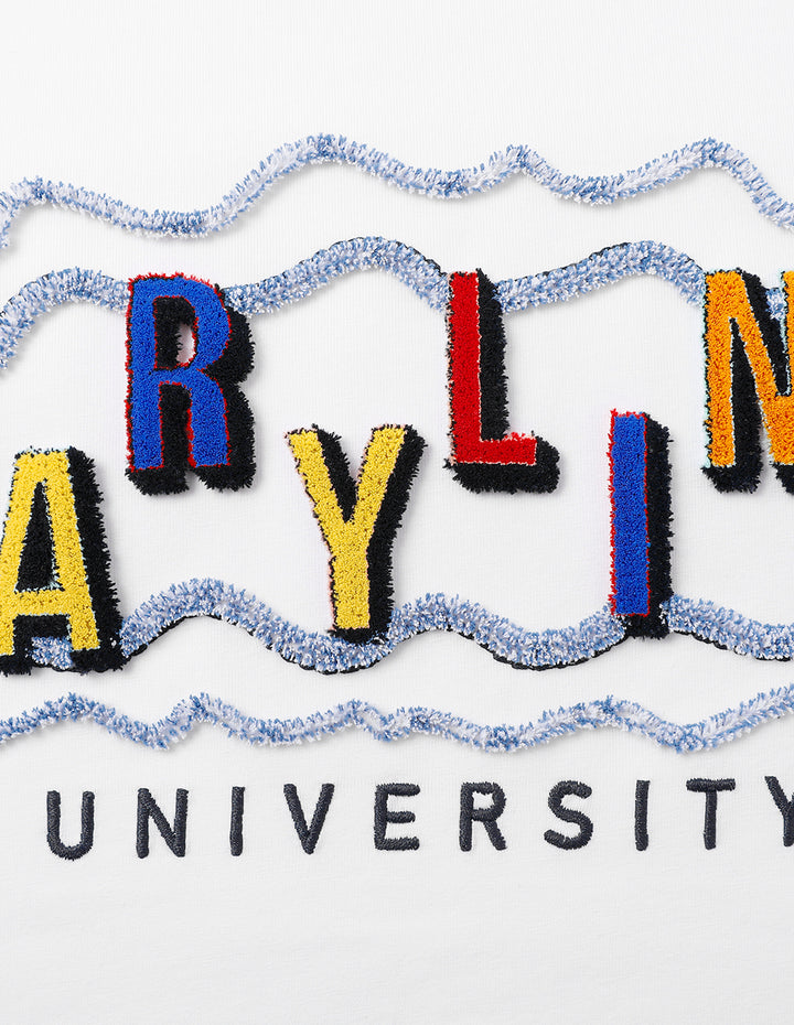 MARYLING White Embroidered T-Shirt