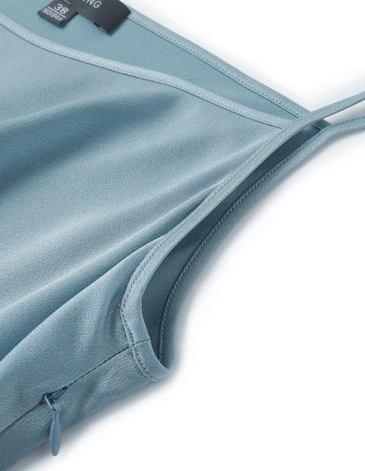 MARYLING Ice Blue Midi Slip Dress