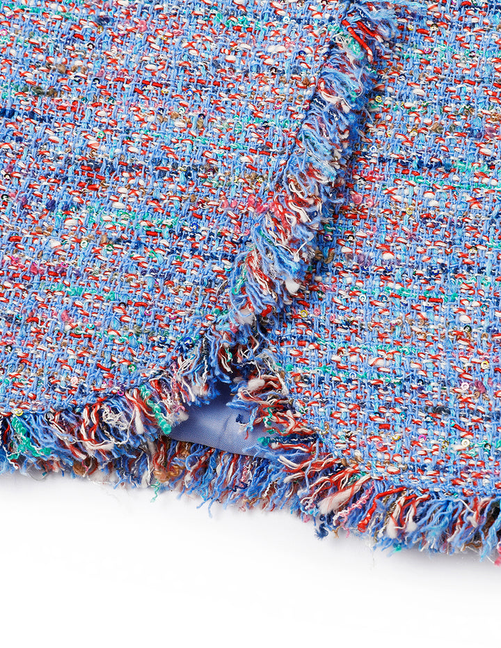 MARYLING Fringed Tweed Petite A Skirt