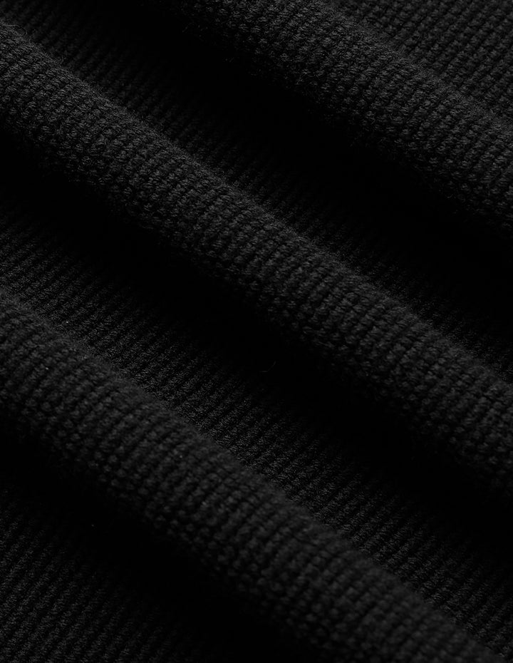 MARYLING Black Straight-Leg Knitted Trousers