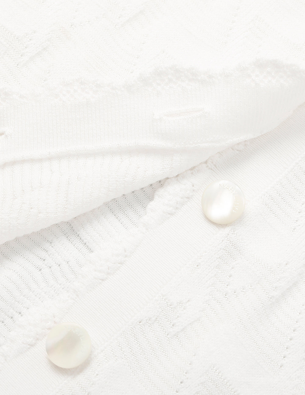 MARYLING Lapel Short-Sleeve Knit Cardigan