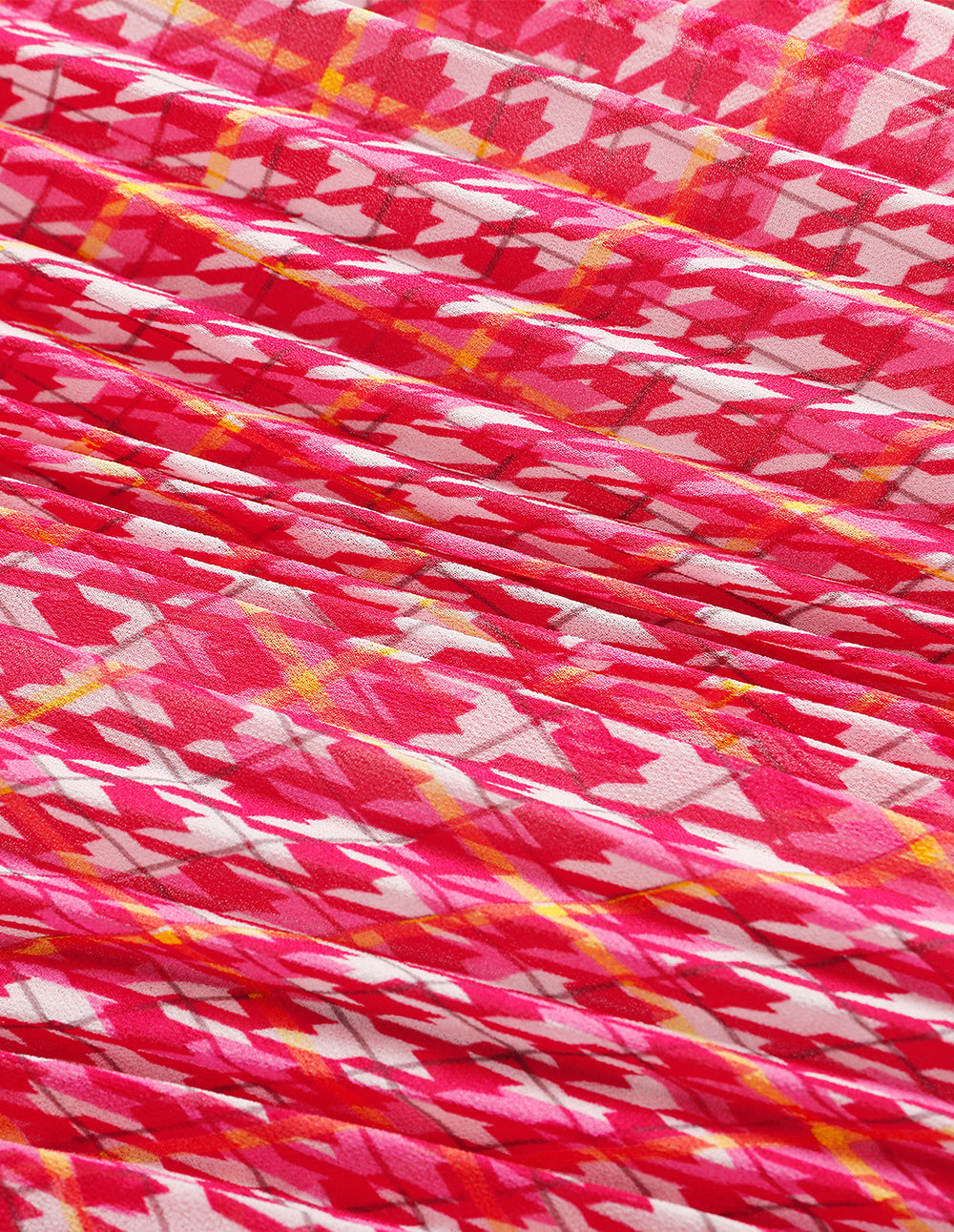 MARYLING Houndstooth Sunpleat Dress