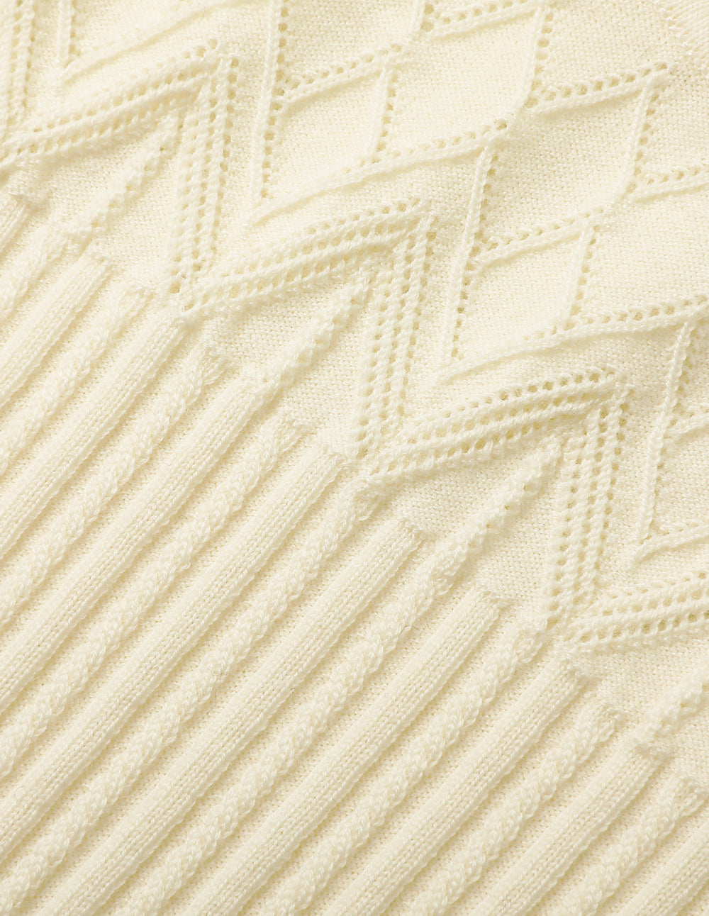 MARYLING Cream Ruffle-Turtleneck Knitted Sweater