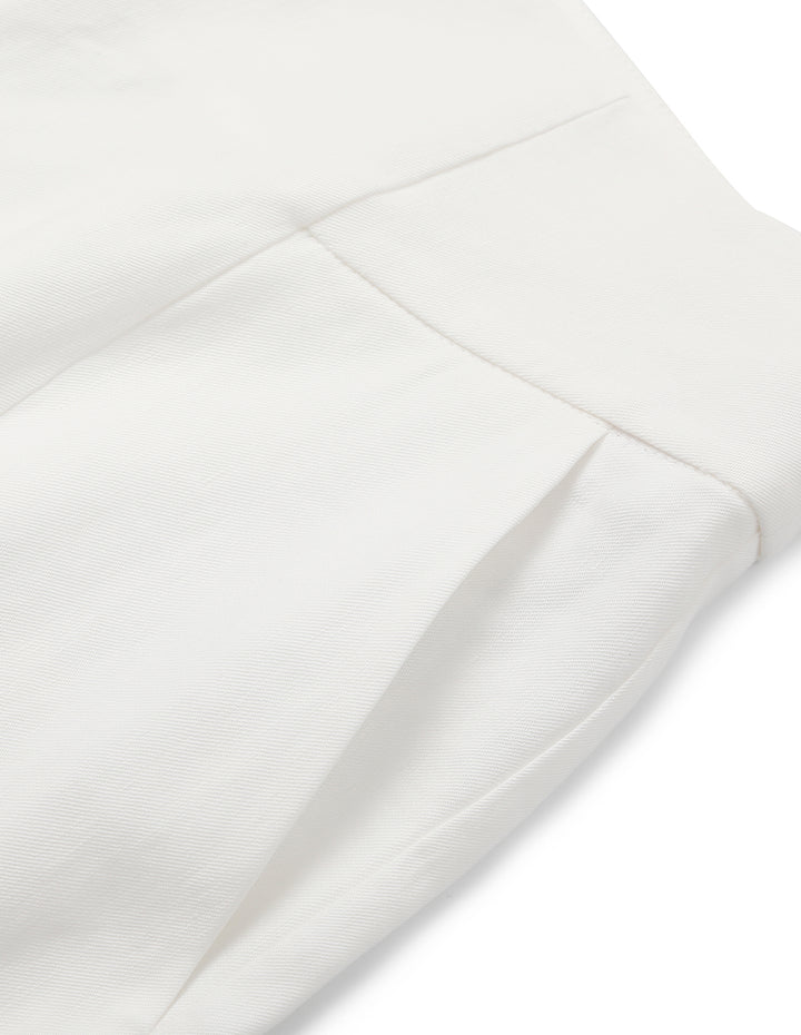 MARYLING Classic White High-Waist Wide-Leg Pants