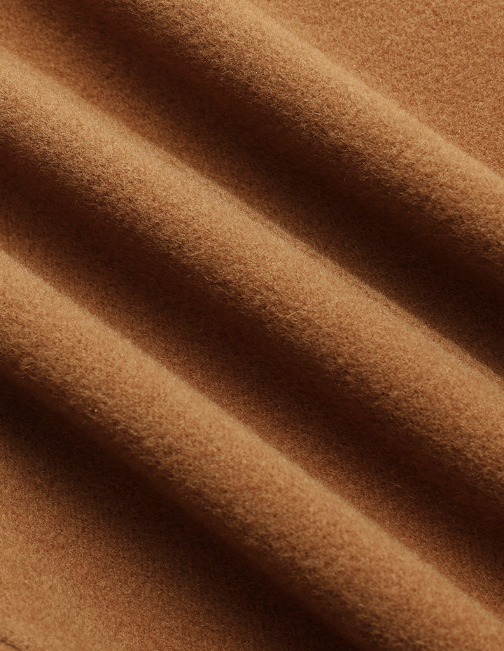 MARYLING Camel Wool Suit-Style Reversible Vest