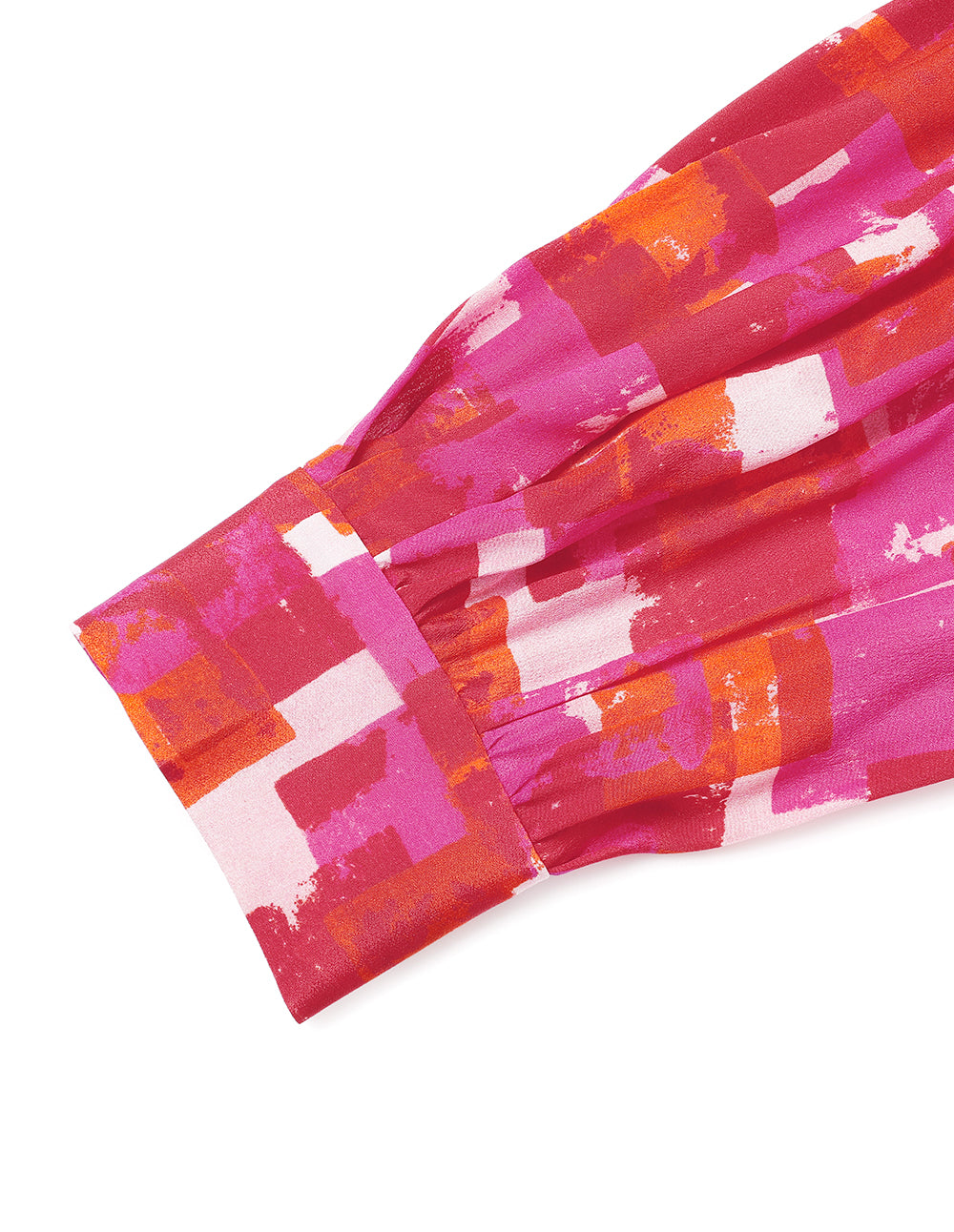 MARYLING Pink Checkered Ruffled Fishtail Dress