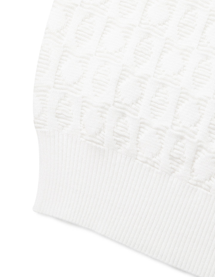 MARYLING Round Neck Short Sleeve Slim Fit Knit Top