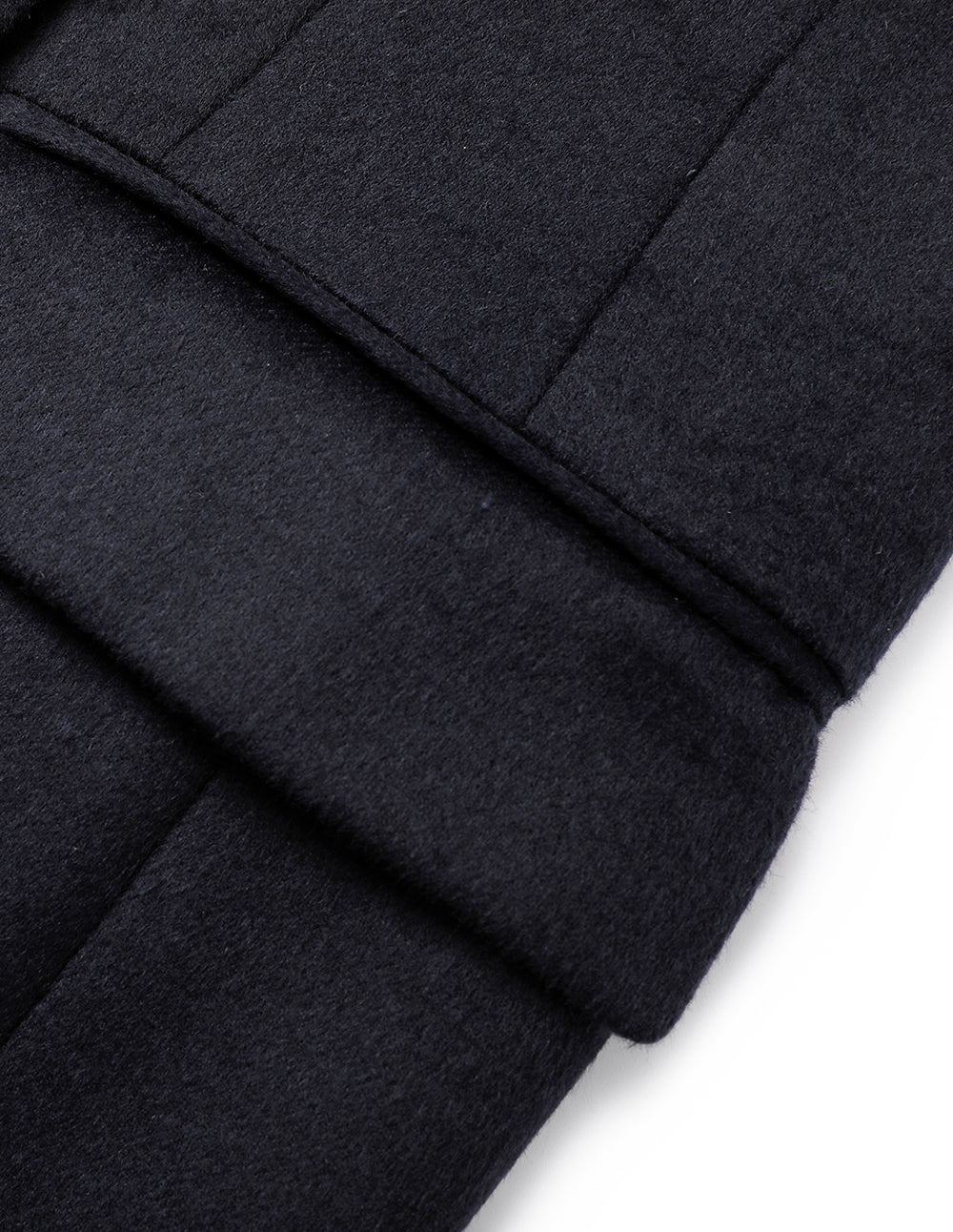 MARYLING Dark Blue Wool Lapel Double-Breasted Blazer