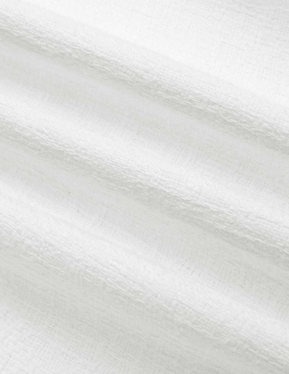 MARYLING White U-Shaped Collar Box Silhouette Short Jacket