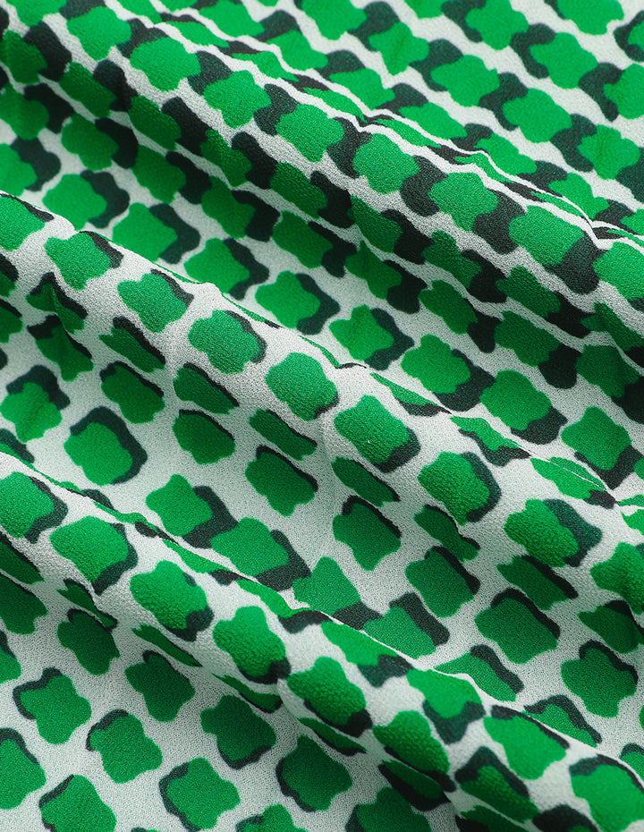 MARYLING Pleated Printed Skirt