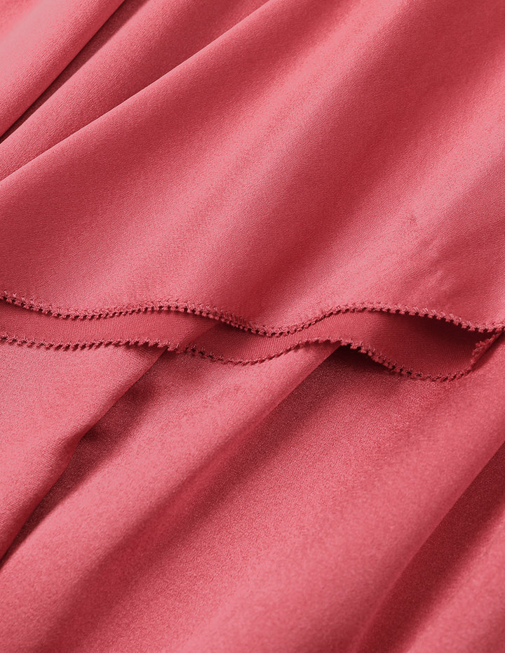 MARYLING Charming Pink Ruffled Collar Sleeveless Blouse