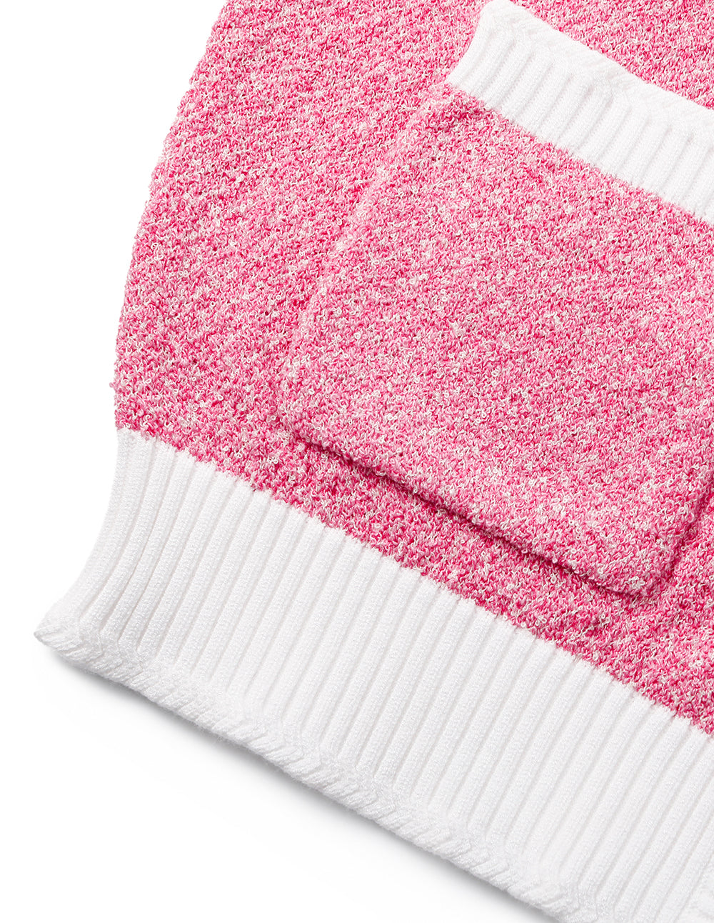 MARYLING Round Neck White Trim Long-Sleeve Knit Cardigan