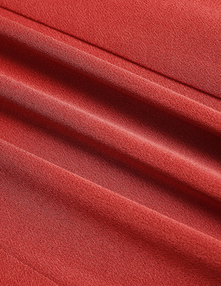 MARYLING Brick Red Three-Quarter Sleeve Blazer