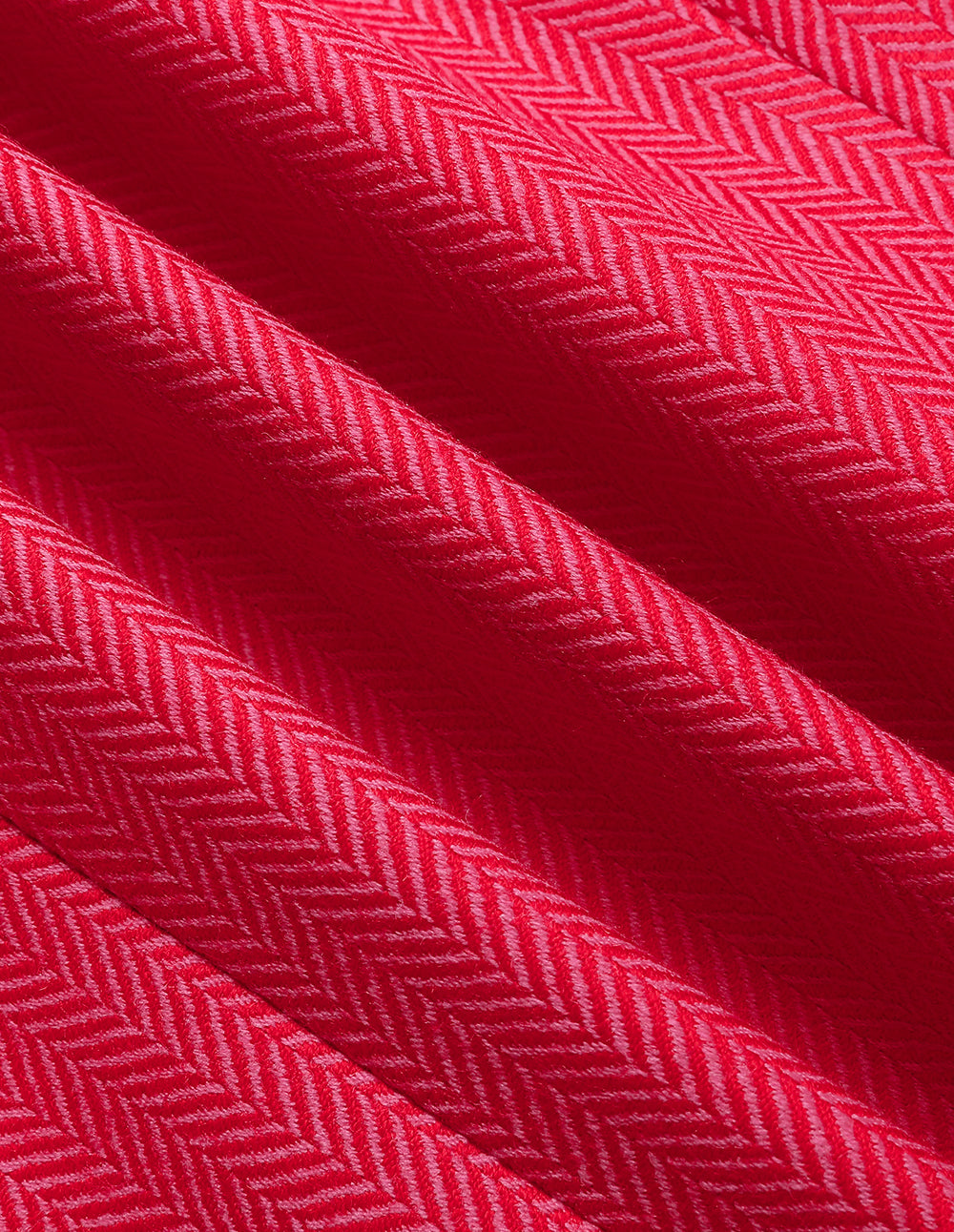 MARYLING Red Herringbone Single-Breasted Wool Jacket