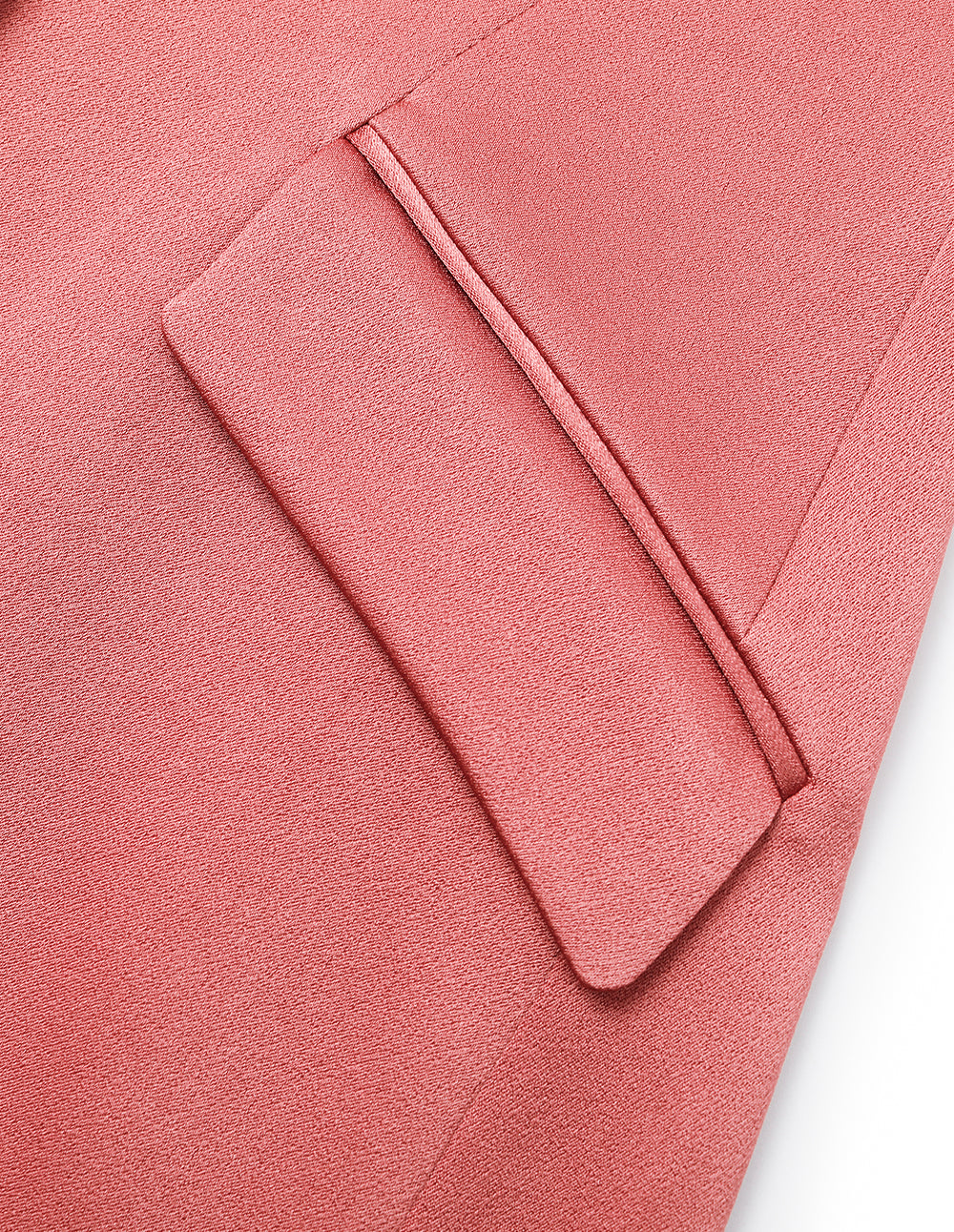 MARYLING Peaked Lapel Single-Button 3/4-Sleeve Lightweight Acetate Office Chic Blazer