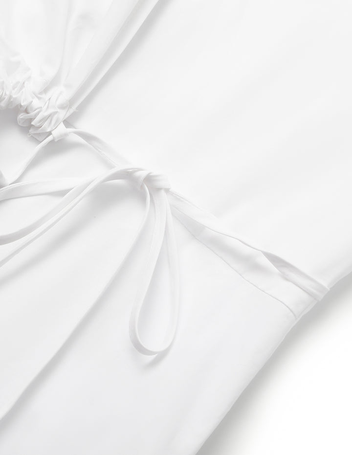 MARYLING V-Neck Long-Sleeve Asymmetric-Waist Wrap Blouse