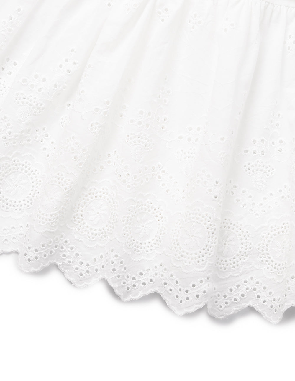 MARYLING V-Neck Short-Sleeve Lace Empire-Waist Flounce Midi Dress