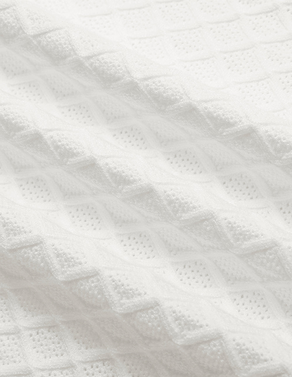 MARYLING Round Neck White Knitted Cardigan