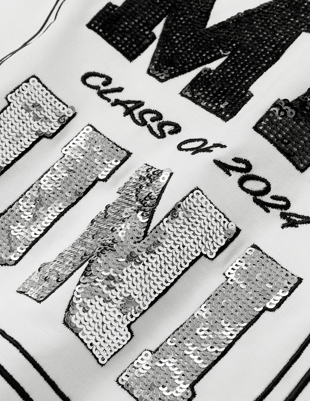 MARYLING Sequin Embroidered Logo T-Shirt