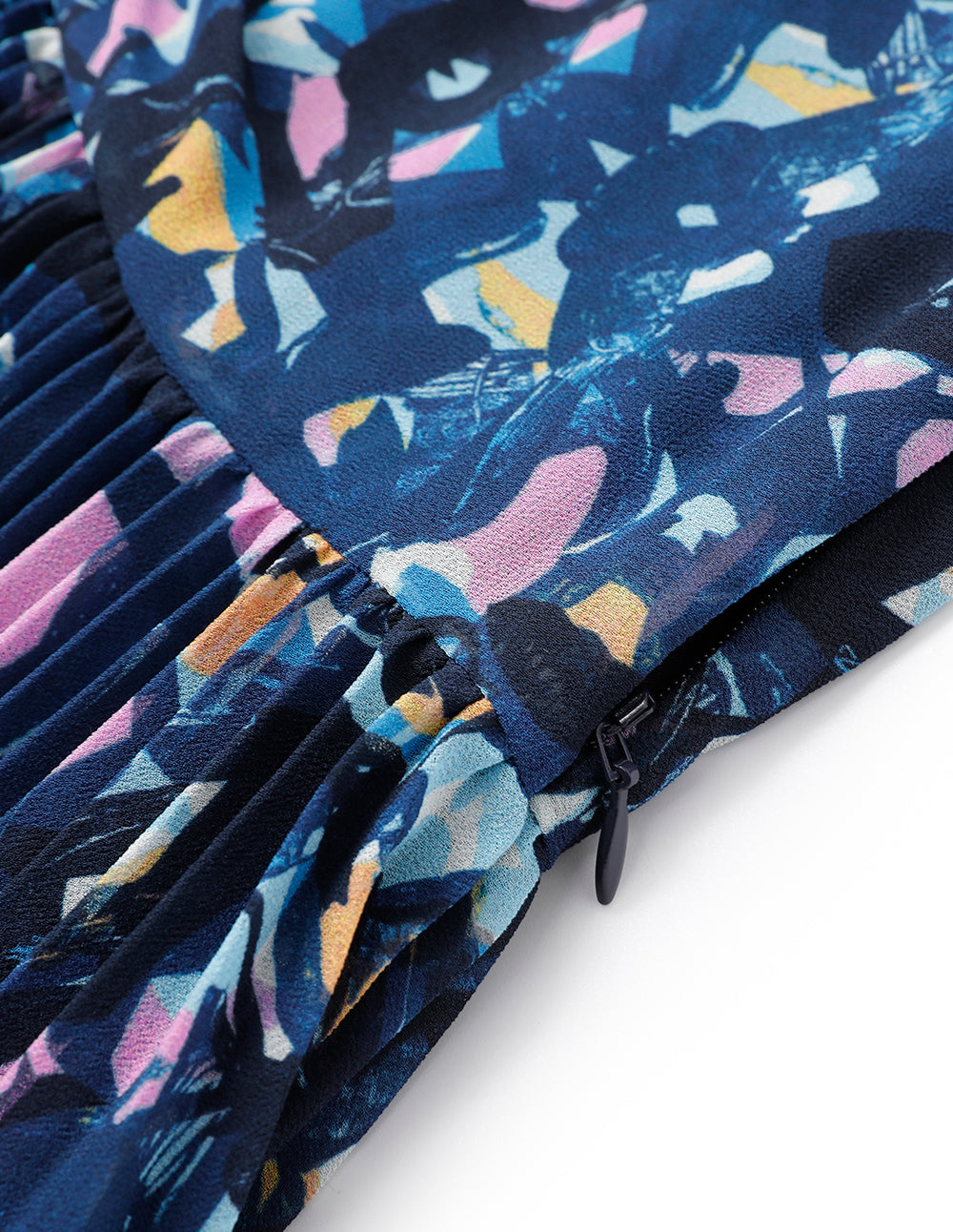 MARYLING V-Neck Shirt Style Printed Half-Sleeves Midi Dress