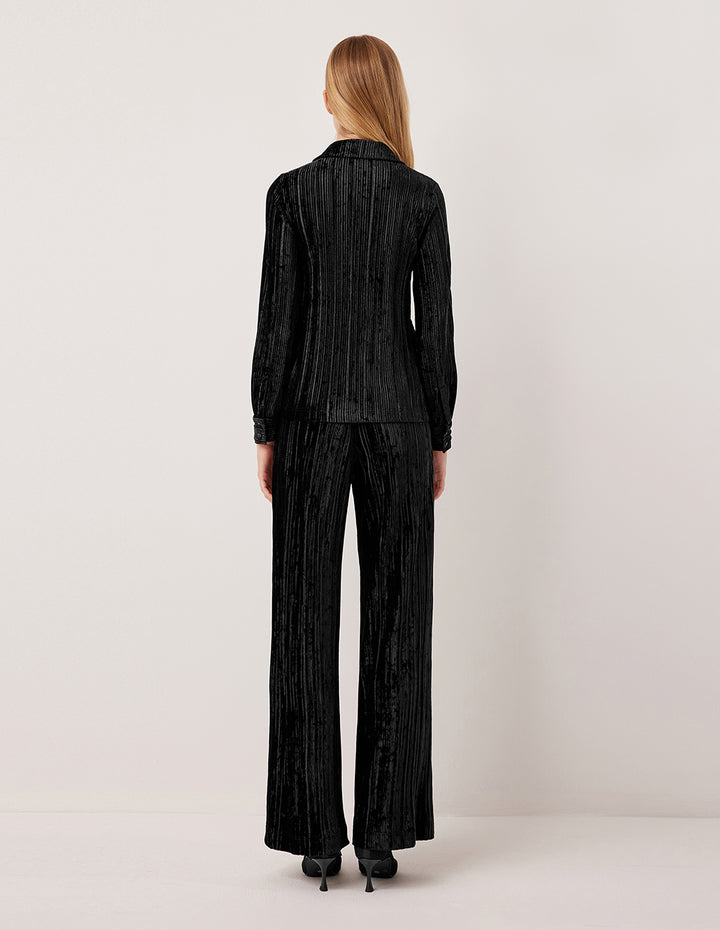 MARYLING Vintage Elastic Velvet Straight Leg Trousers