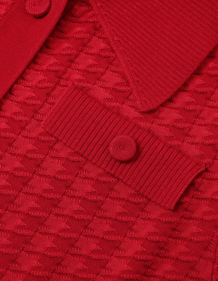 MARYLING Shirt Collar Knitted Dress