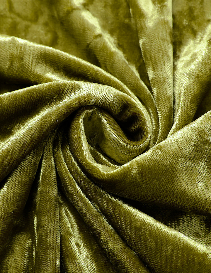 MARYLING Olive Green Velvet Fishtail Skirt