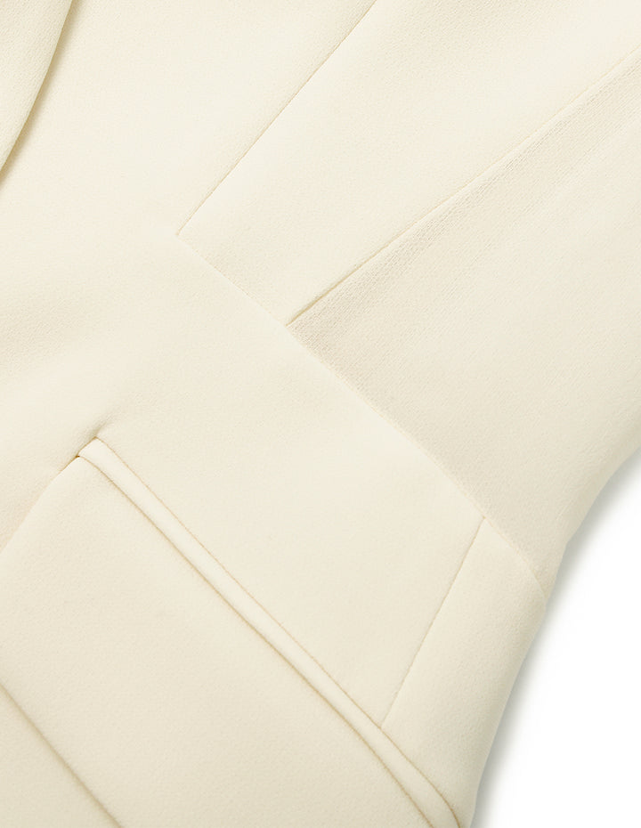 MARYLING V-neck One-Button Waisted Blazer