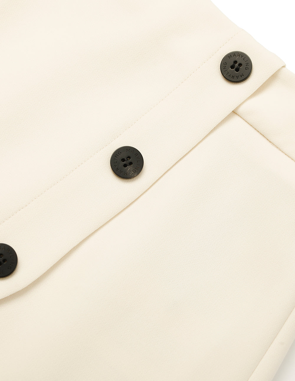 MARYLING Asymmetric Fold-Over Mini Skirt