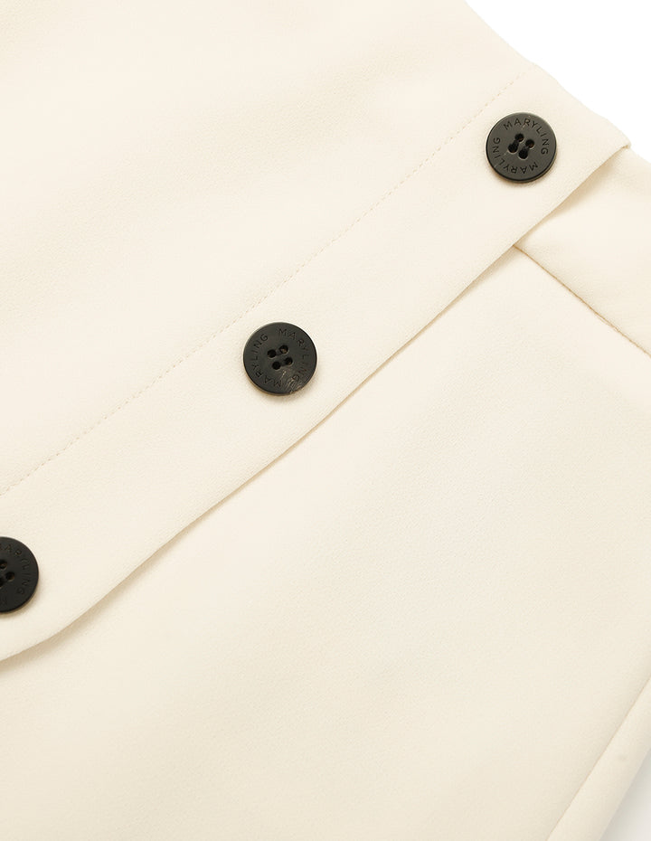 MARYLING Asymmetric Fold-Over Mini Skirt