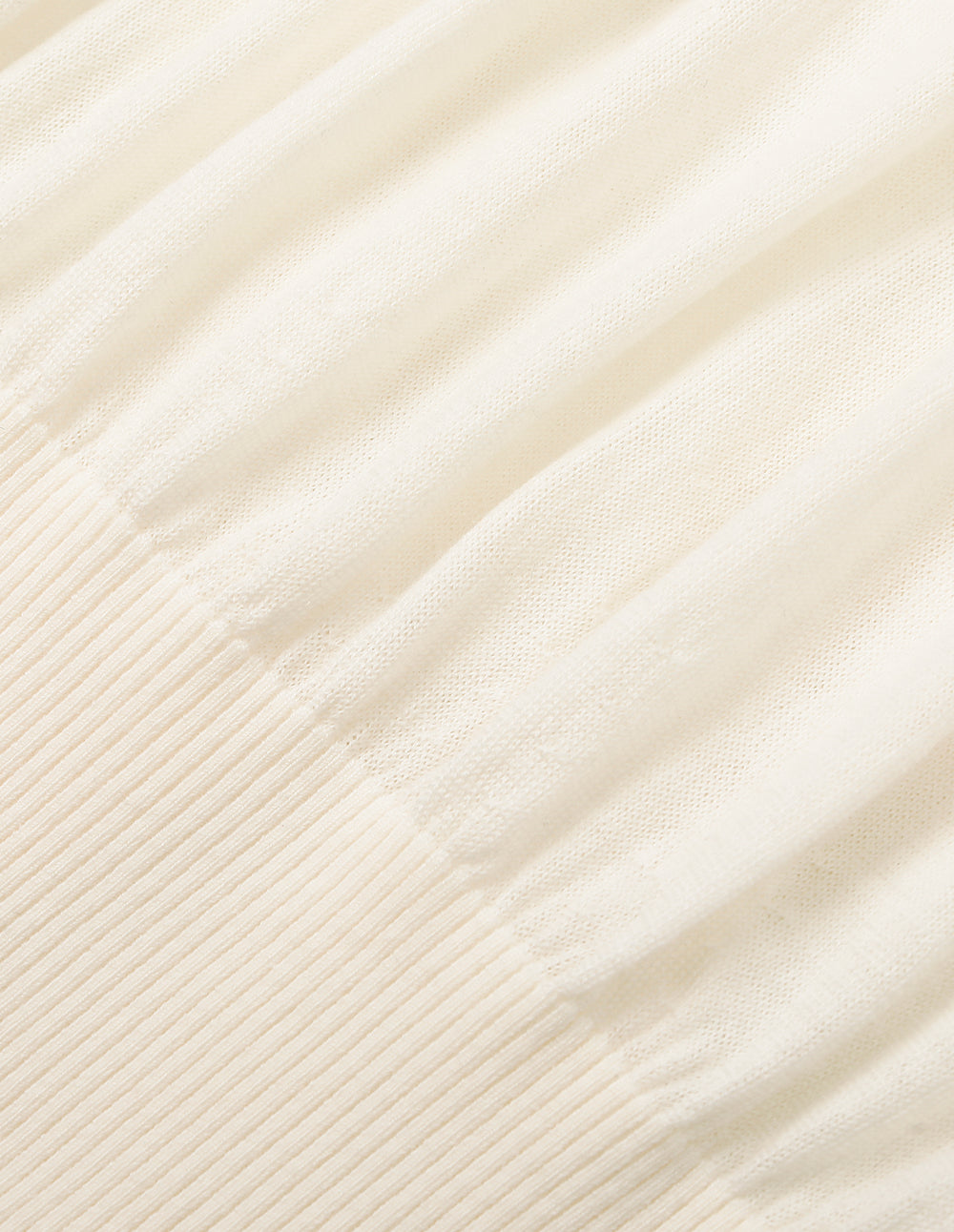 MARYLING V-Neck Long-Sleeved Ruched high-Waist Stretch Wool Knit Pullover