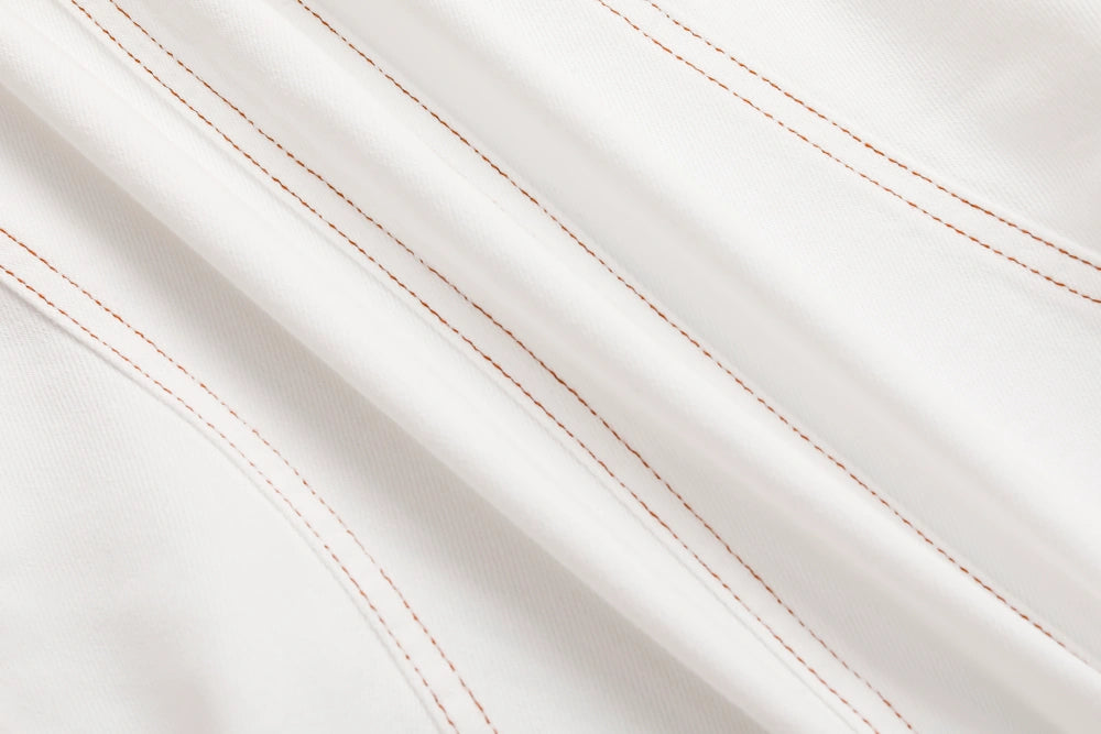 MARYLING Premium Cotton Coat with Statement Metal Zipper